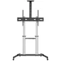 Aisens Soporte de Suelo PRO FT100TE-259 con Ruedas, Negro-Plata